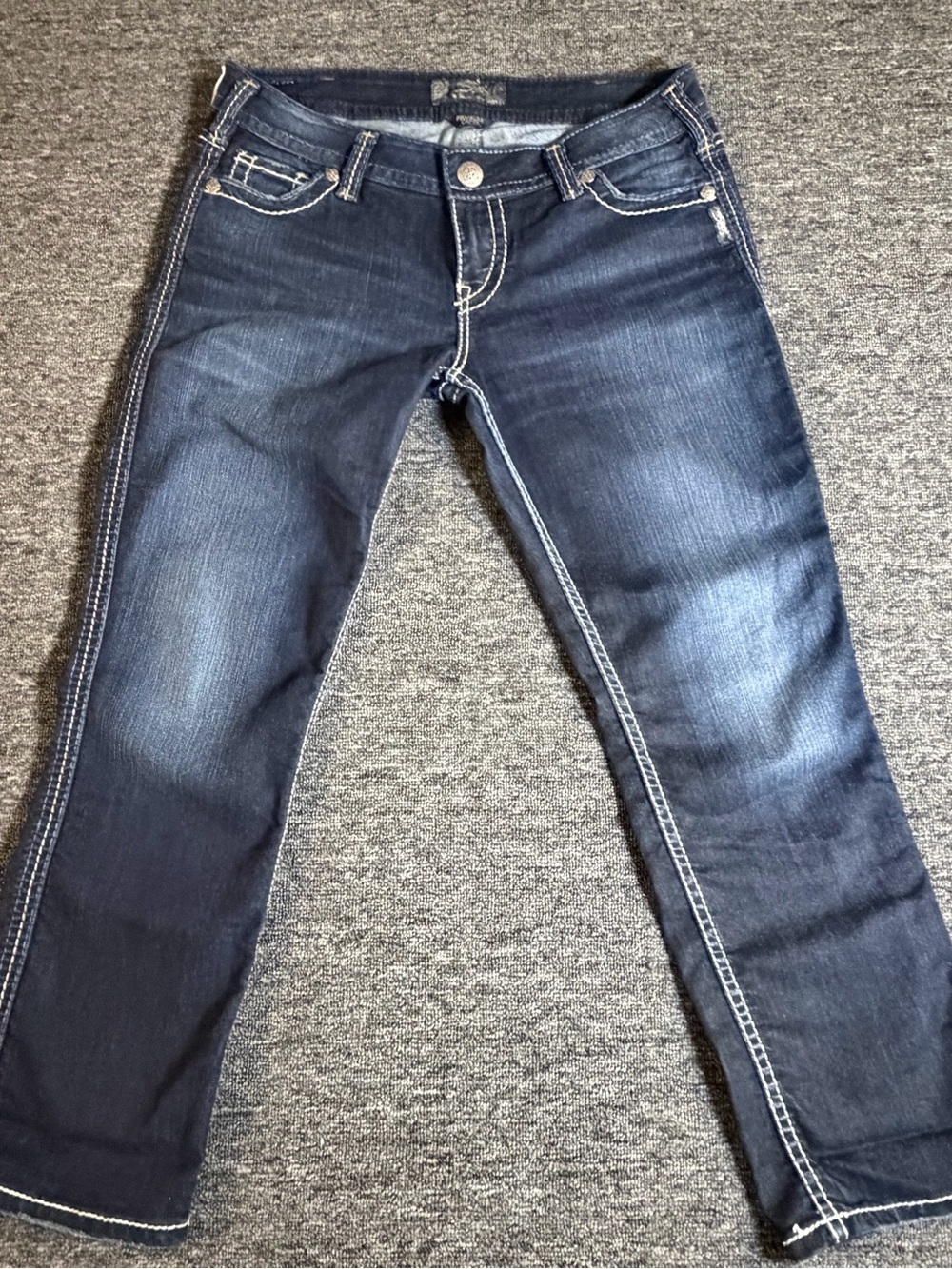 Silver Jeans Women's Dark Indigo Straight Leg Jeans